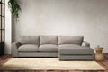Guddu Medium Right Hand Chaise Sofa - Recycled Cotton Flax