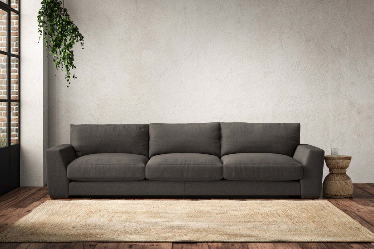 Guddu Super Grand Sofa - Brera Linen Granite