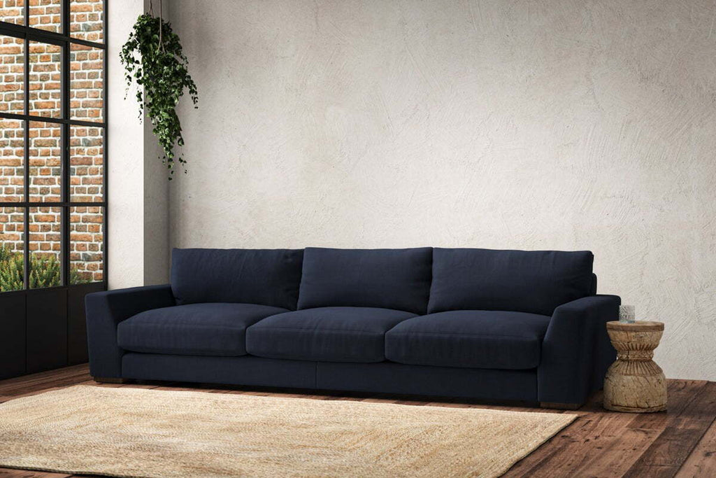 Guddu Super Grand Sofa - Brera Linen Indigo