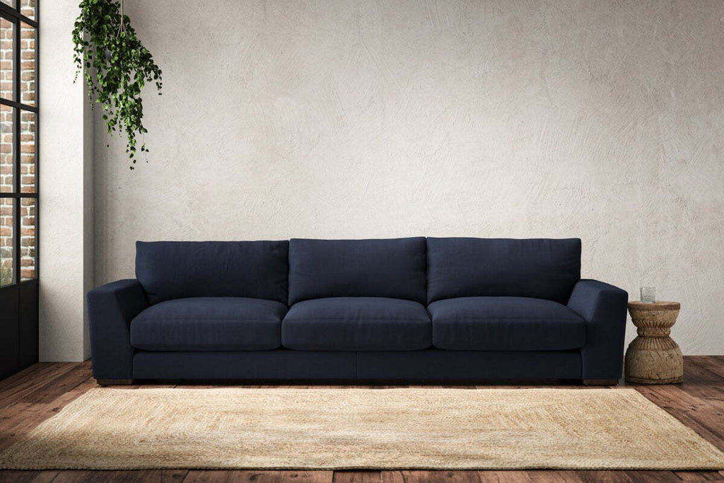 Guddu Super Grand Sofa - Brera Linen Indigo