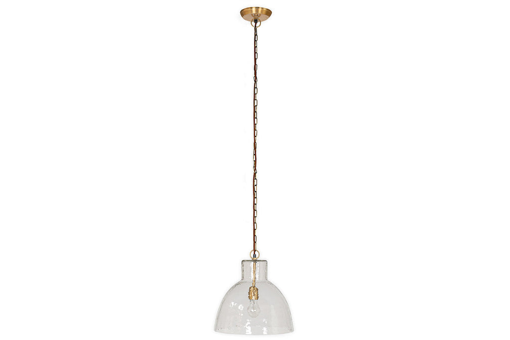 Inayah Recycled Glass Pendant - Clear