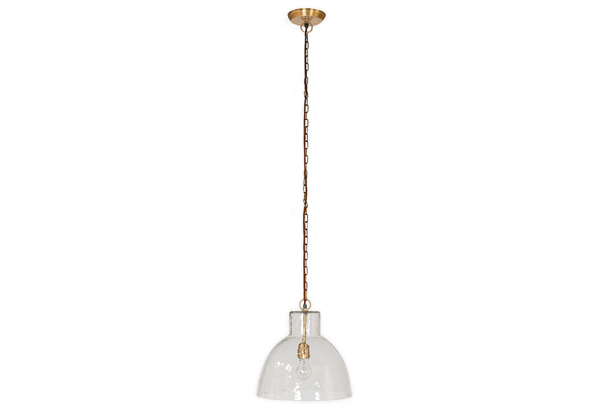 Inayah Recycled Glass Pendant - Clear