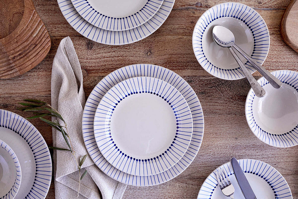 Iba Dinnerware Set - Indigo - (Set of 12)