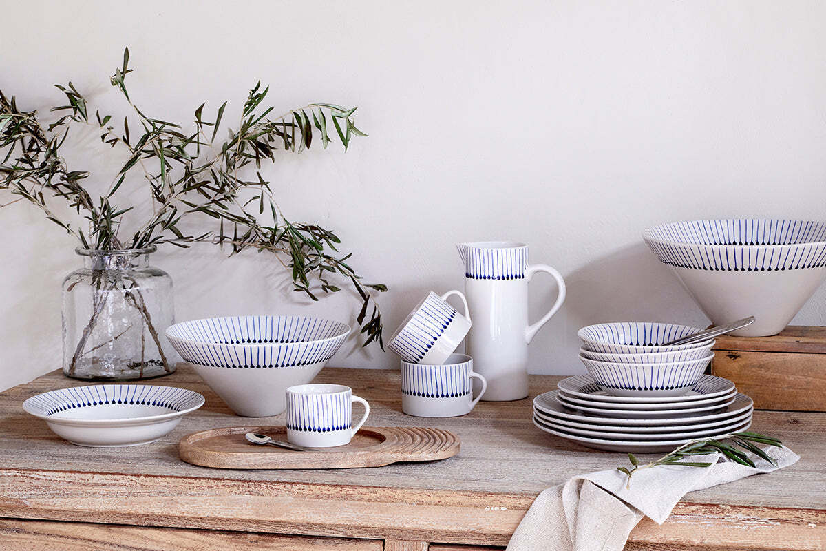 Iba Dinnerware Set - Indigo - (Set of 12)