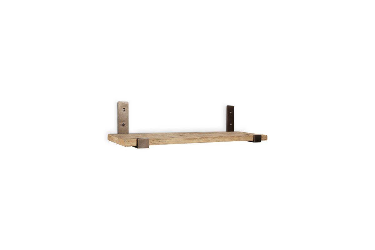 Ibo Reclaimed Wood & Iron Shelf - Natural