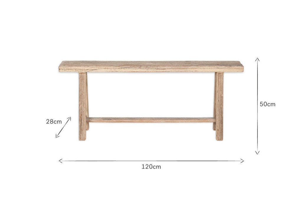 Ibo Reclaimed Wood Long Bench - Natural