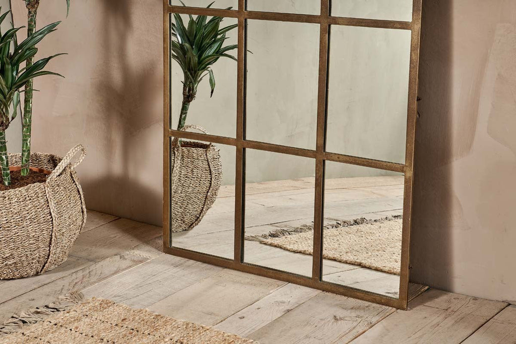 Imoma Iron Full Length Arch Mirror - Brass
