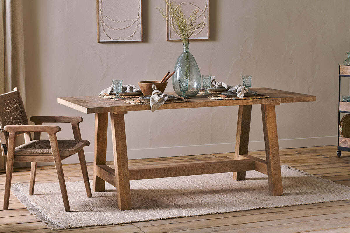 Indali Mango Wood Dining Table - Natural