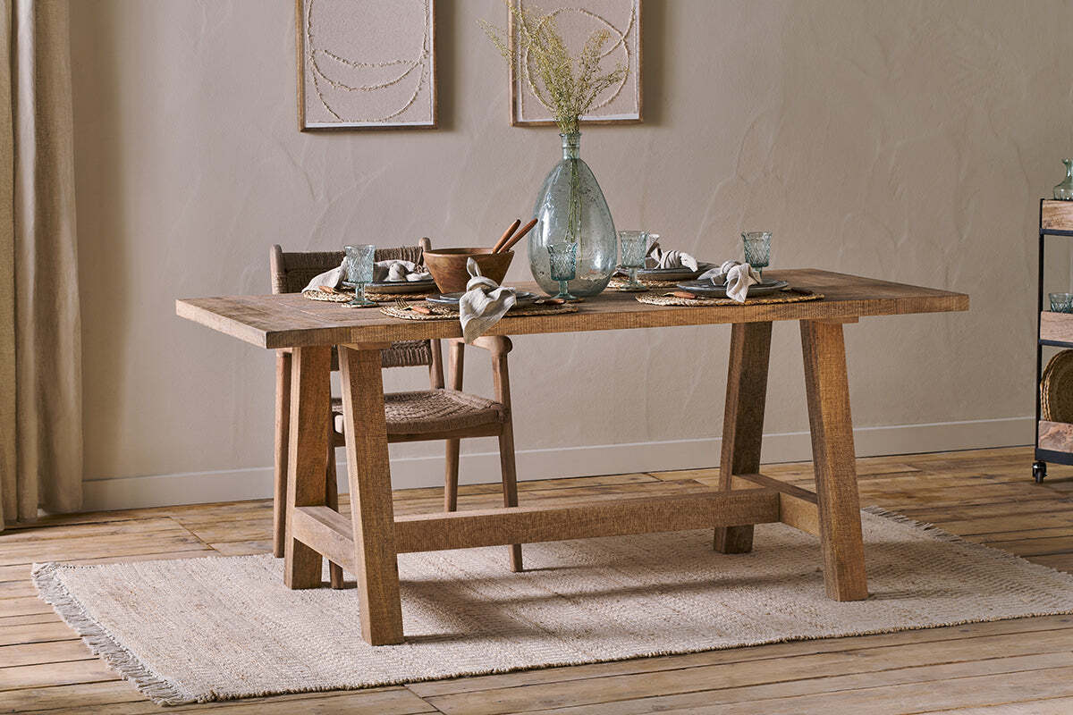 Indali Mango Wood Dining Table - Natural