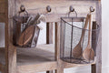 Inkollu Wall Hung Baskets - Aged Brass - (Set of 2)