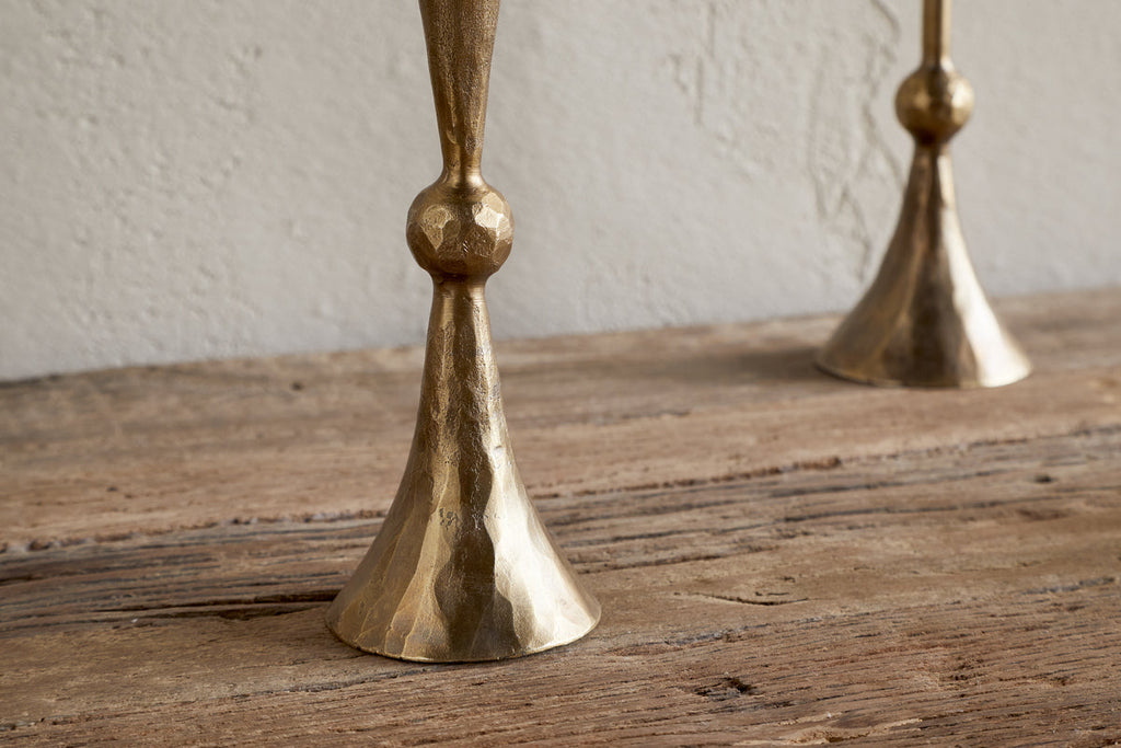 Javanee Candle Holder - Antique Brass