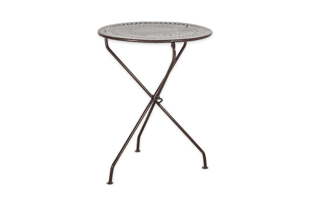 Jeavika Iron Outdoor Bistro Table - Black