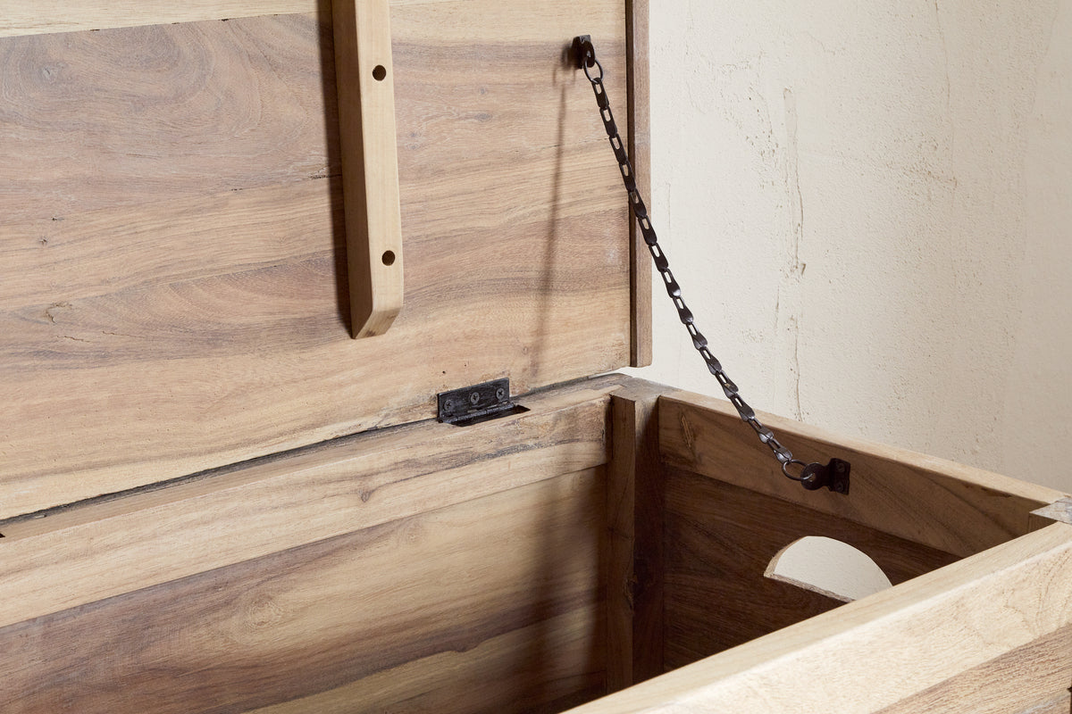 Karadi Reclaimed Wood Storage Bench - Natural