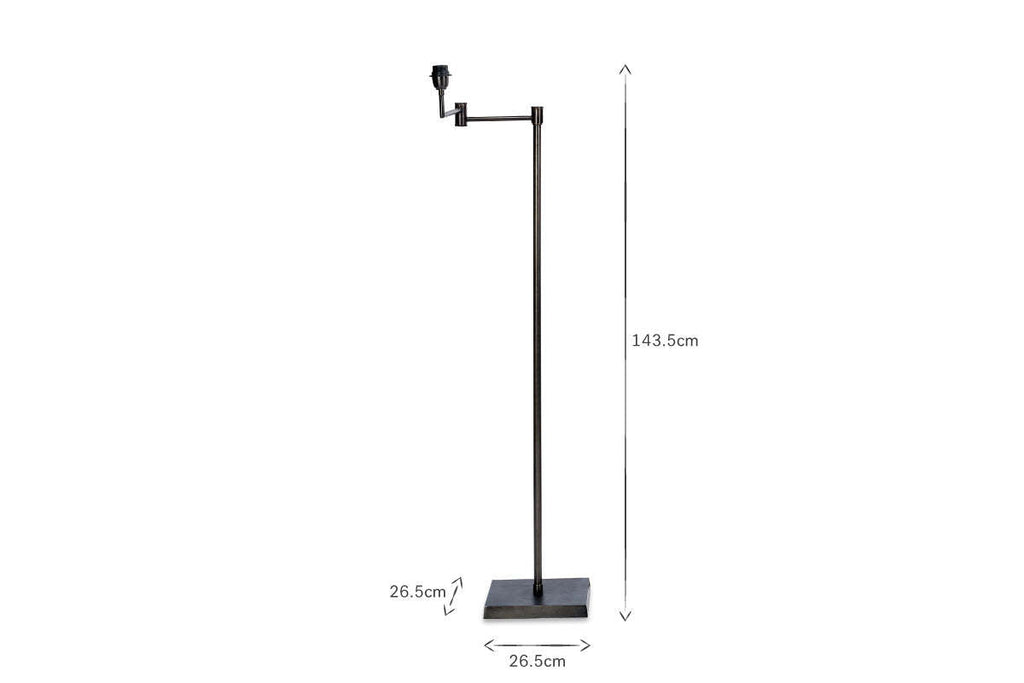 Kara Iron Floor Lamp Base - Bronze