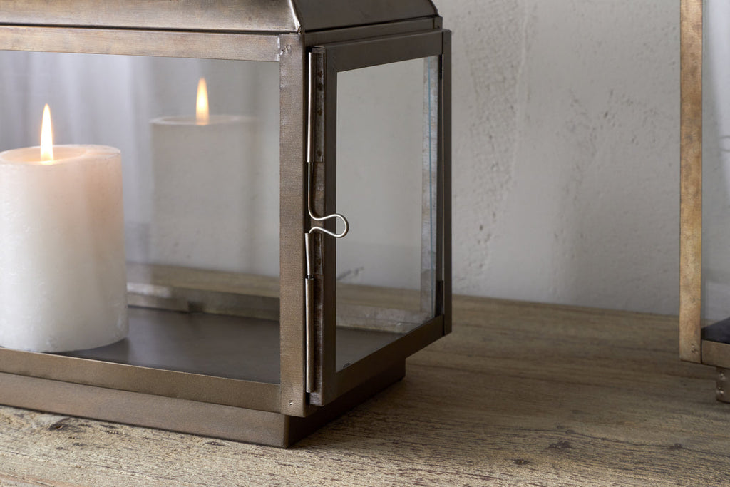 Kiwanda Tall Lantern - Antique Brass