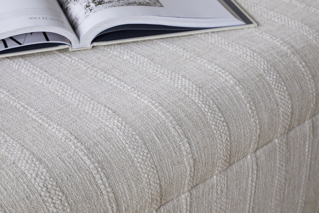 Kiana Upholstered Storage Ottoman - Natural