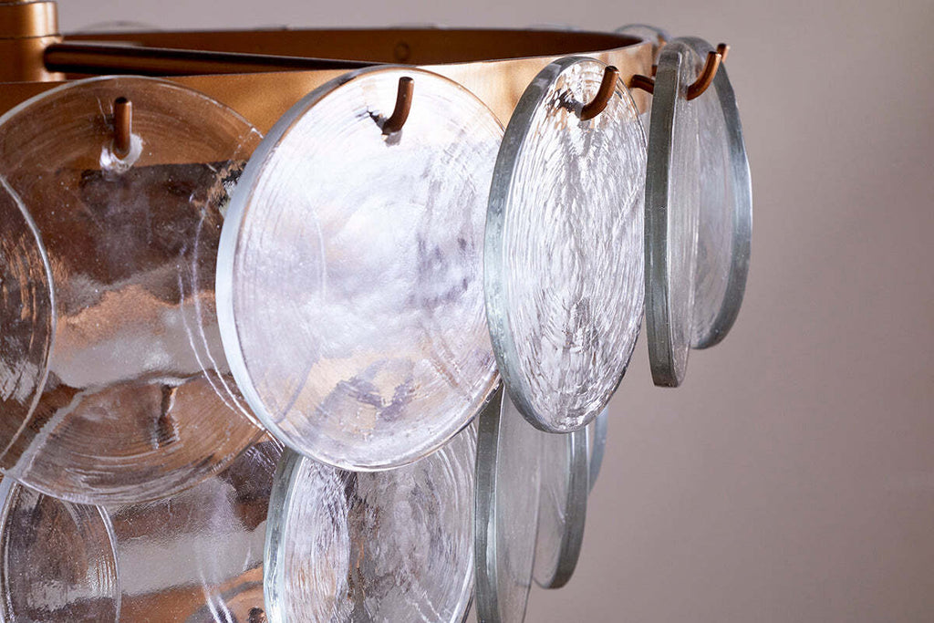 Kagitha Recycled Glass Chandelier - Clear