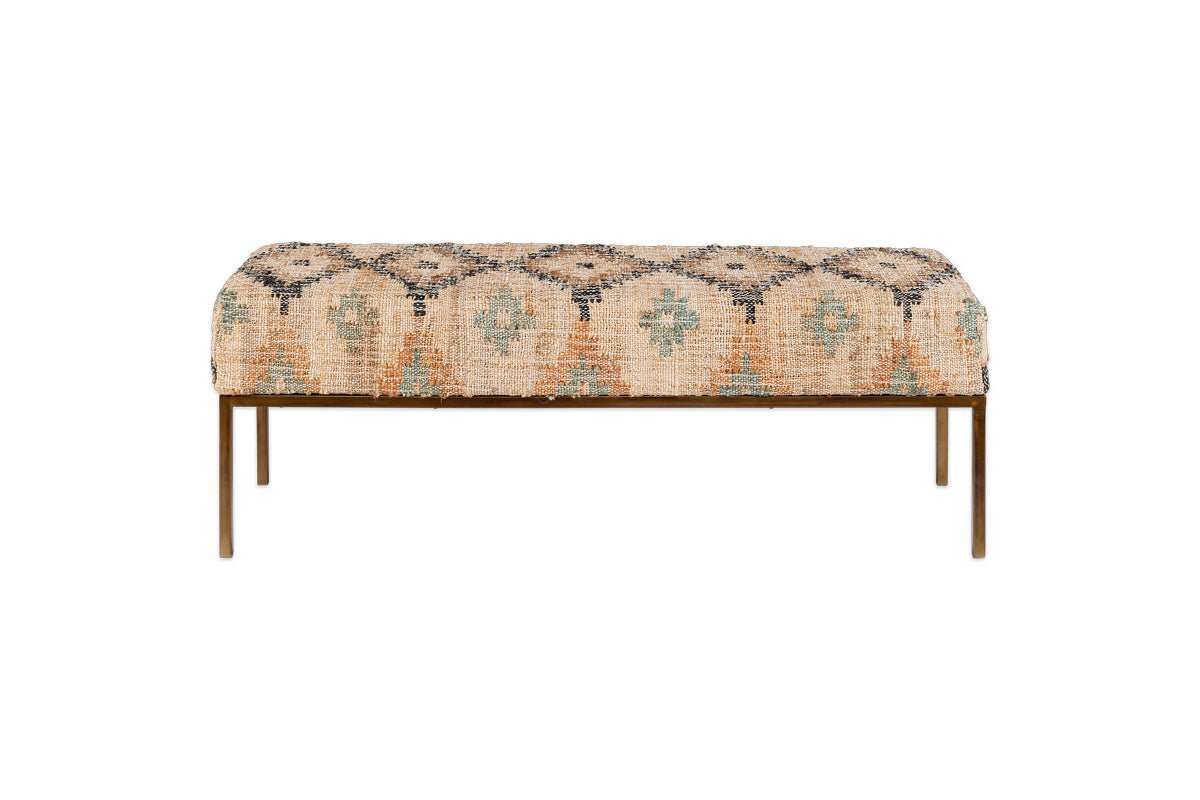 Kesu Kilim & Iron Bench