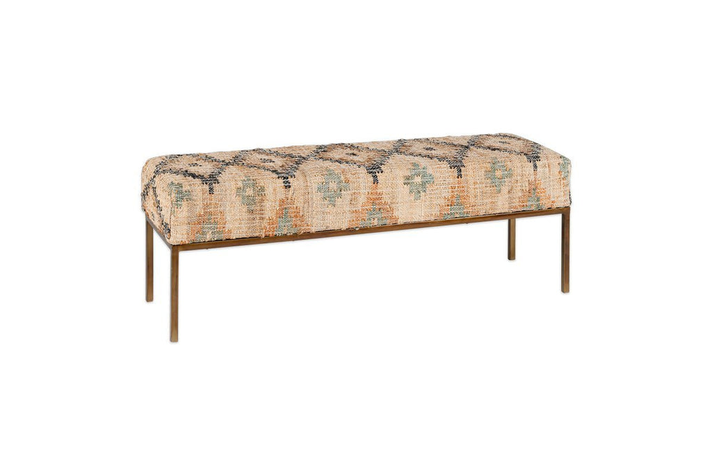 Kesu Kilim & Iron Bench