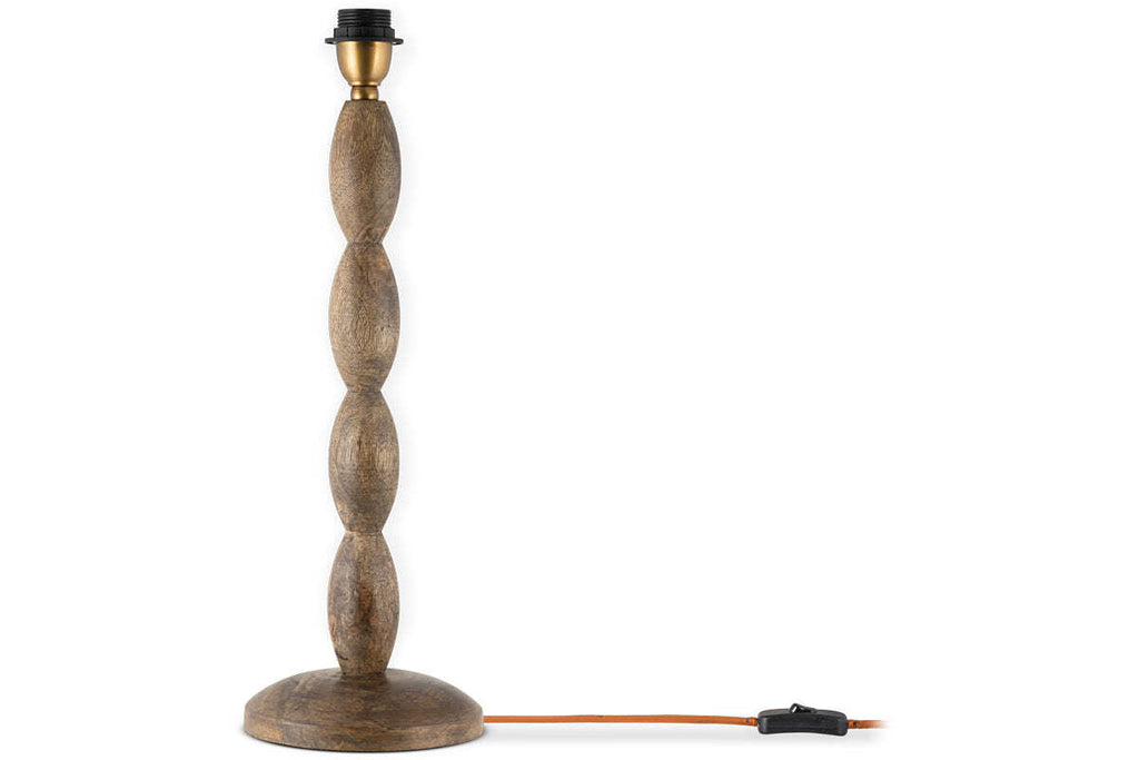 Konali Mango Wood Table Lamp Base - Ash Stain