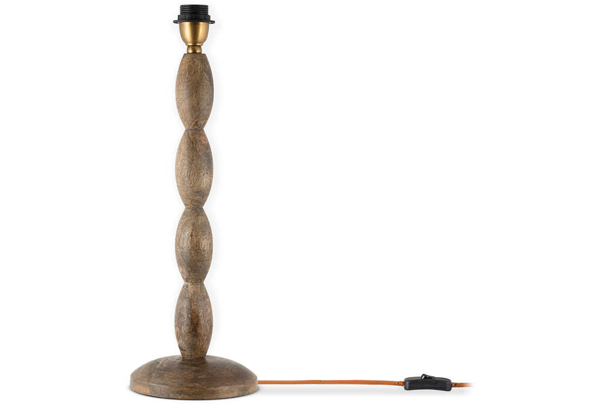Konali Mango Wood Table Lamp Base - Ash Stain