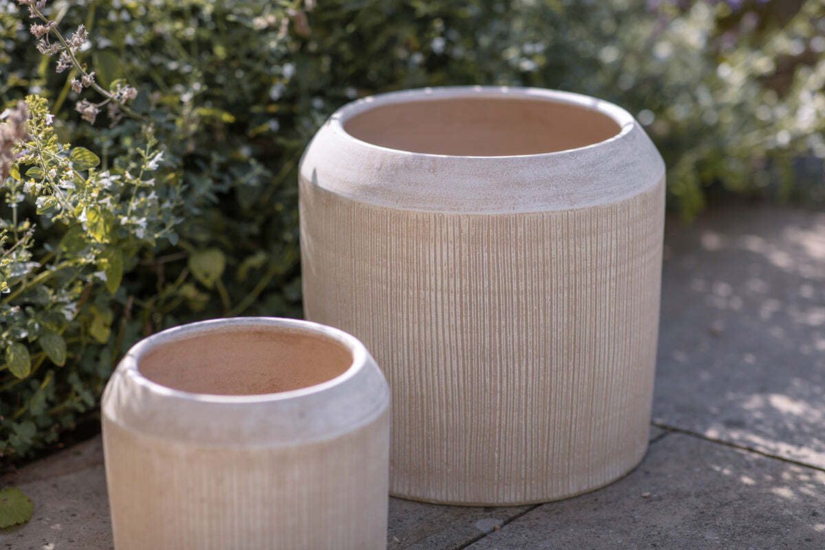 Kubo Ceramic Planter - Cream
