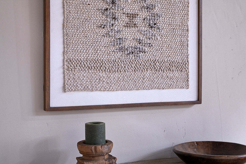 Lena Textured Wall Art - Off White