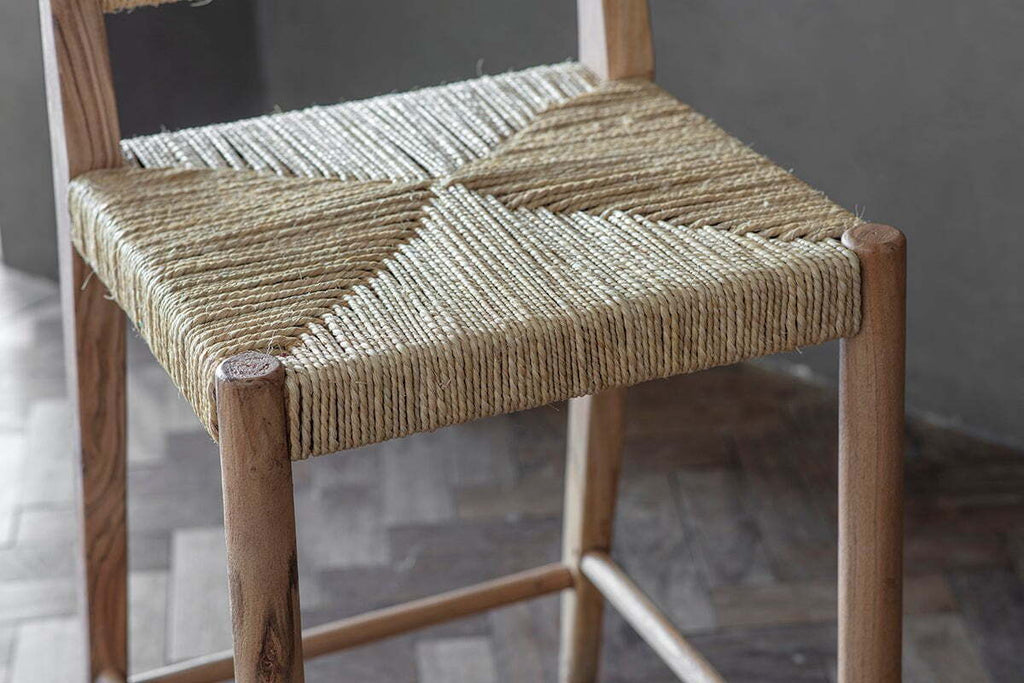 Lohanda Acacia & Munja Grass Counter Chair - Natural
