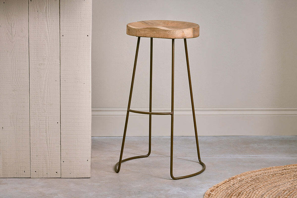 Loko Mango Wood Stool - Tall