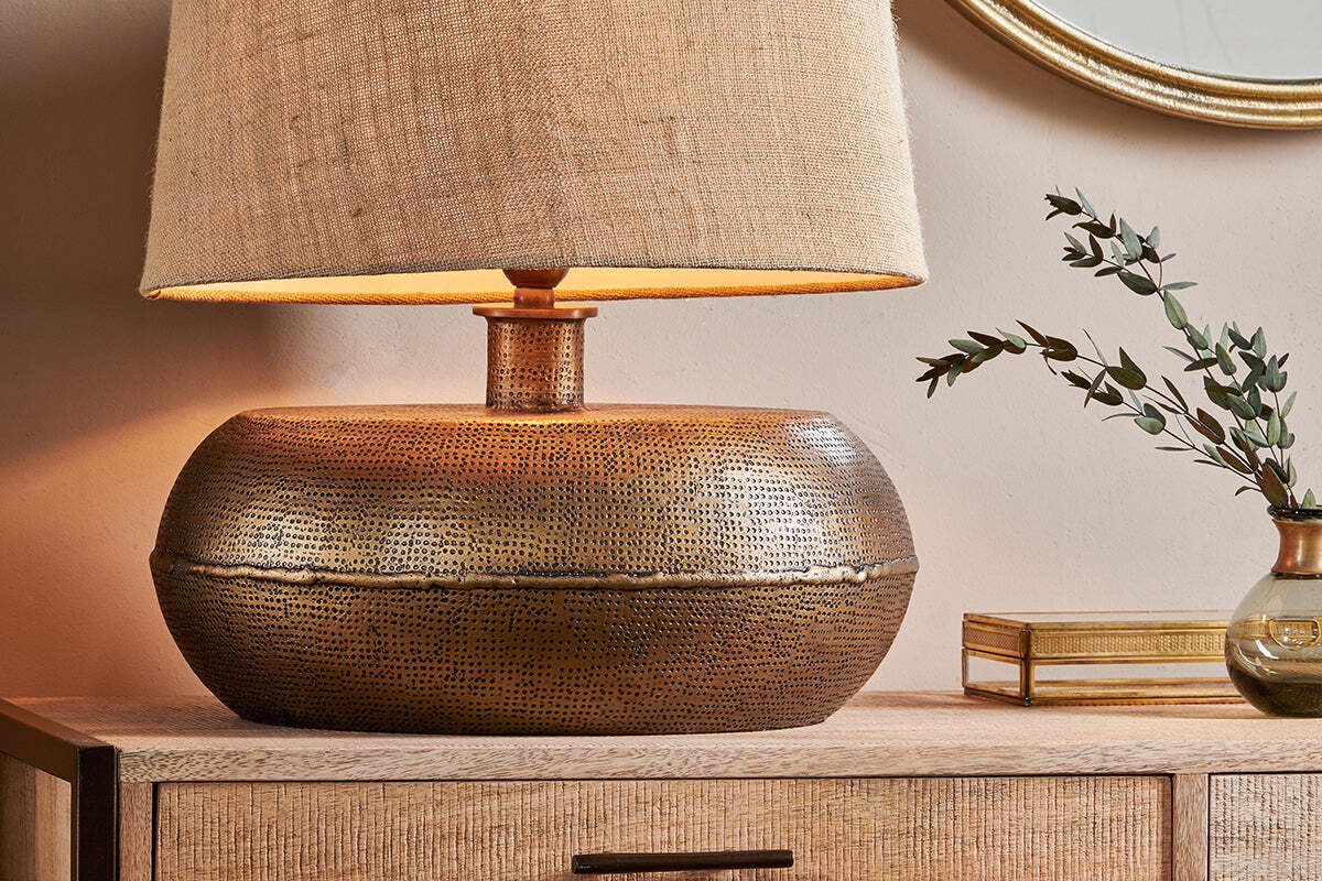 Lumbu Lamp Base - Antique Brass - Large