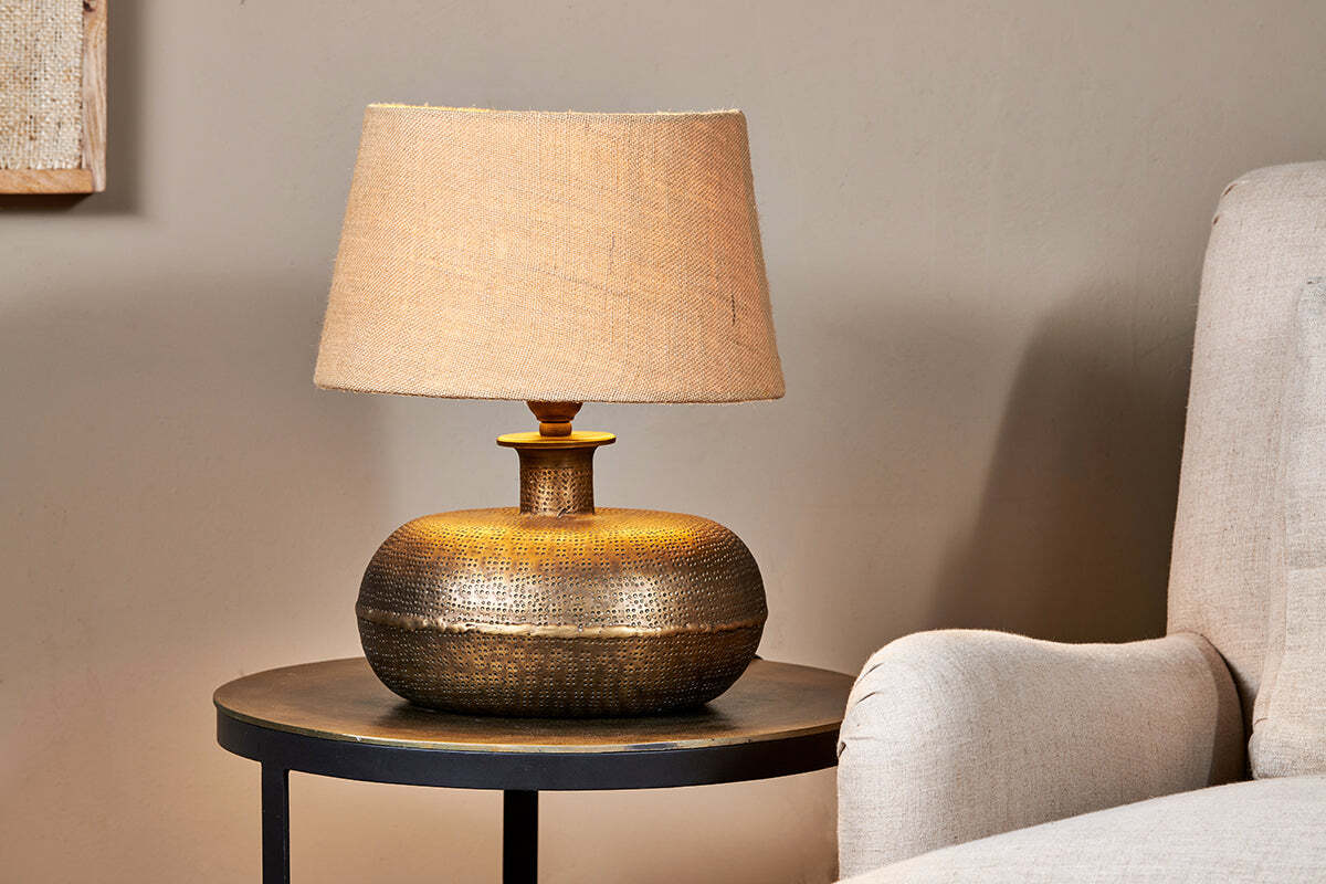 Lumbu Lamp Base -  Antique Brass - Small