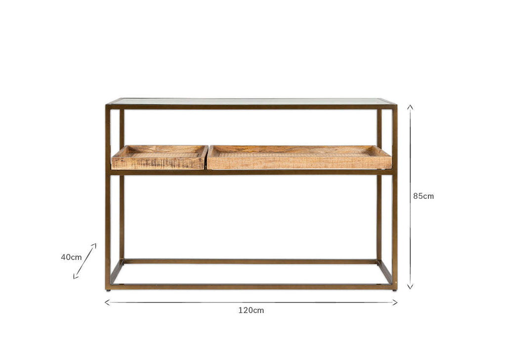 Luzon Iron & Mango Wood Display Console Table