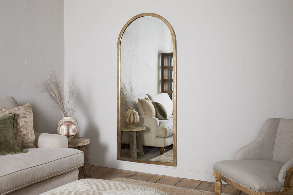 Murwara Full Length Mirror - Antique Brass