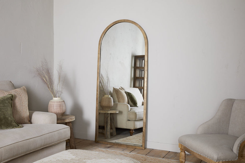 Murwara Full Length Mirror - Antique Brass