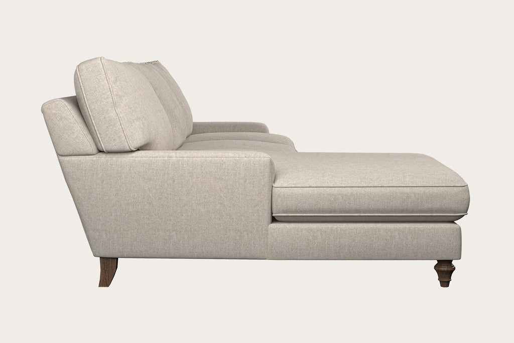 Marri Large Left Hand Chaise Sofa - Brera Linen Natural