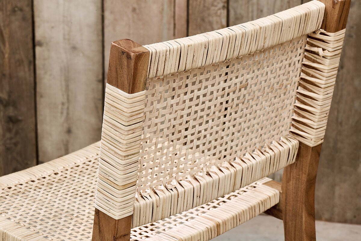 Madrisana Acacia & Rattan Bar Stool