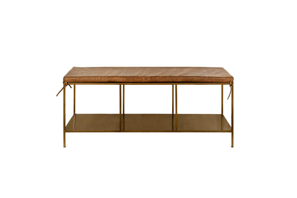 Mahi Iron & Leather Bench