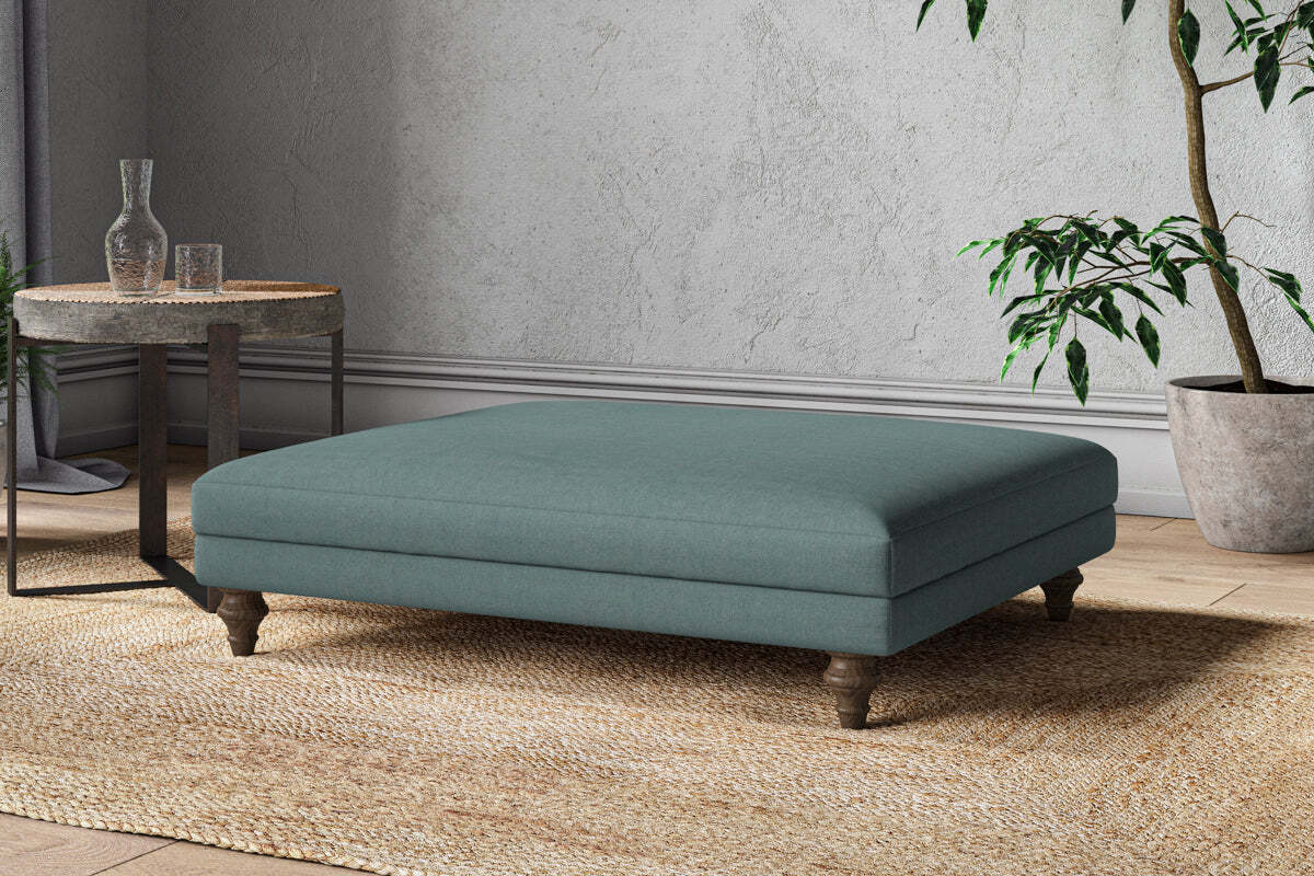 Marri Grand Footstool - Recycled Cotton Airforce