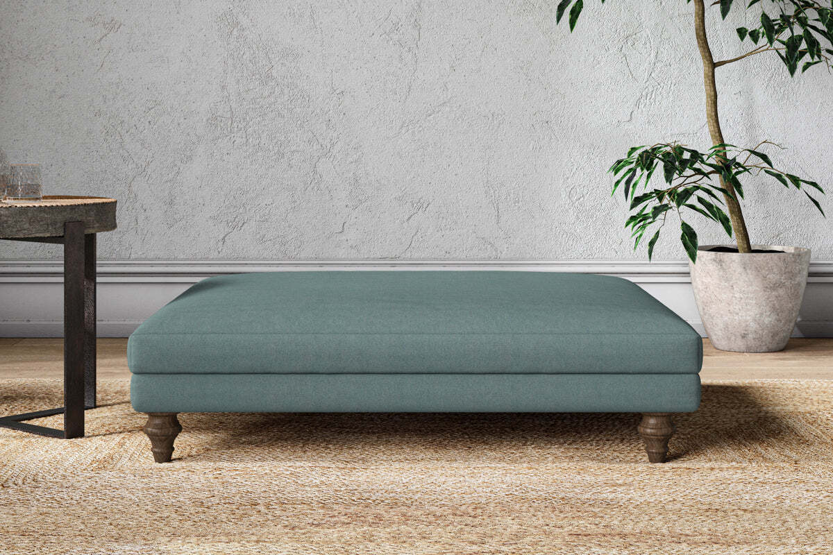 Marri Grand Footstool - Recycled Cotton Airforce