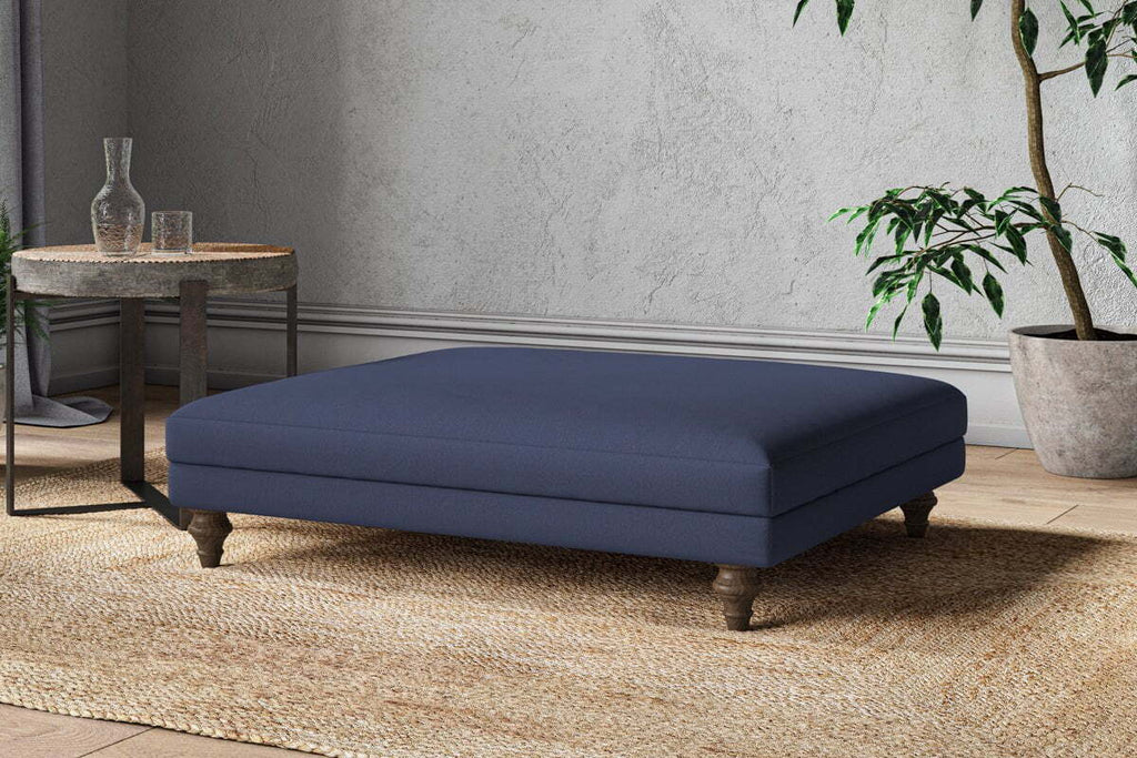 Marri Grand Footstool - Recycled Cotton Navy
