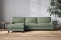 Marri Grand Left Hand Chaise Sofa - Brera Linen Jade