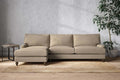 Marri Grand Left Hand Chaise Sofa - Brera Linen Pebble