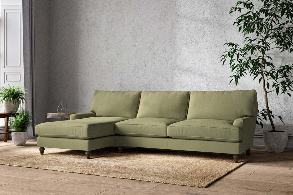 Marri Grand Left Hand Chaise Sofa - Brera Linen Sage