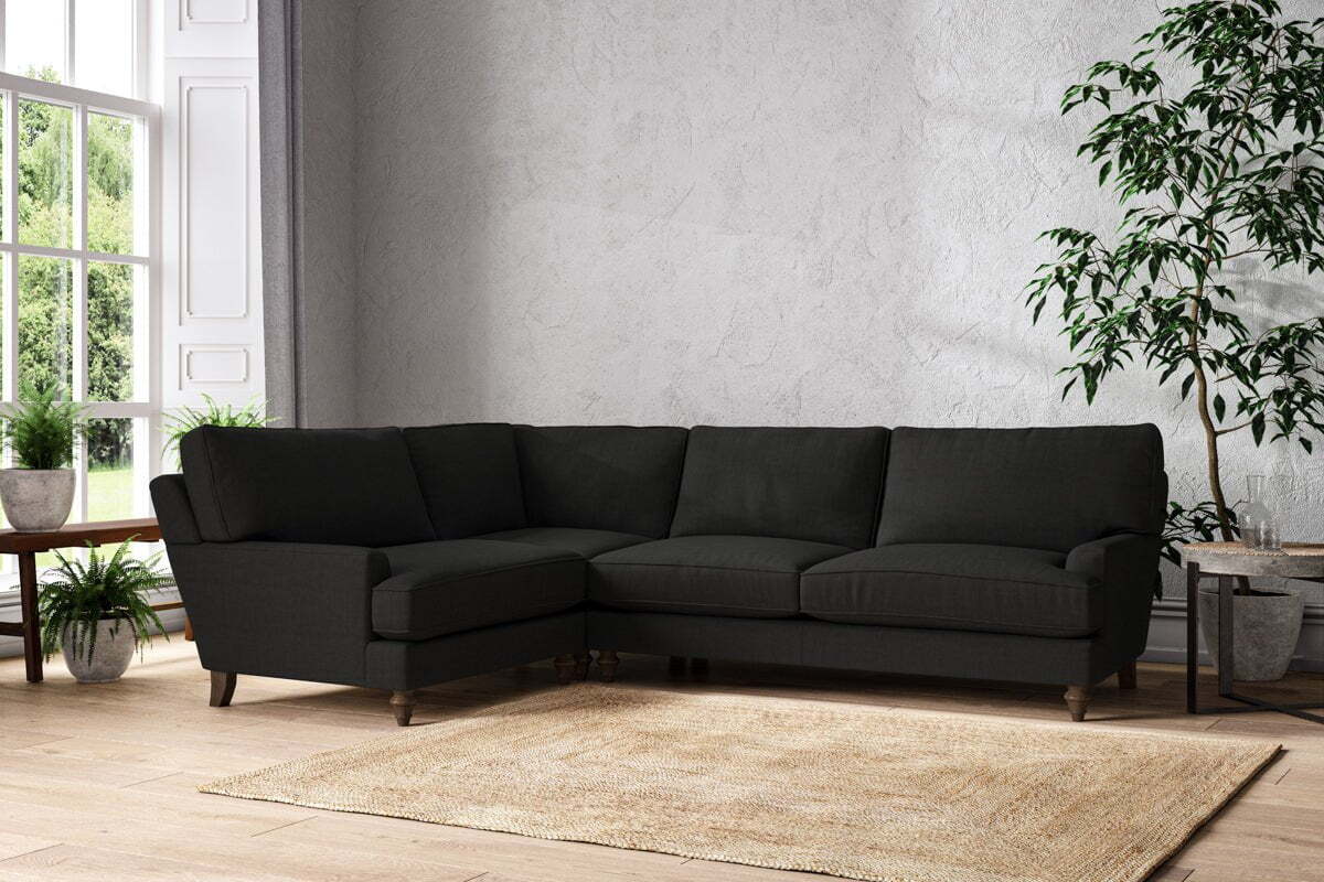 Marri Grand Left Hand Corner Sofa - Brera Linen Charcoal