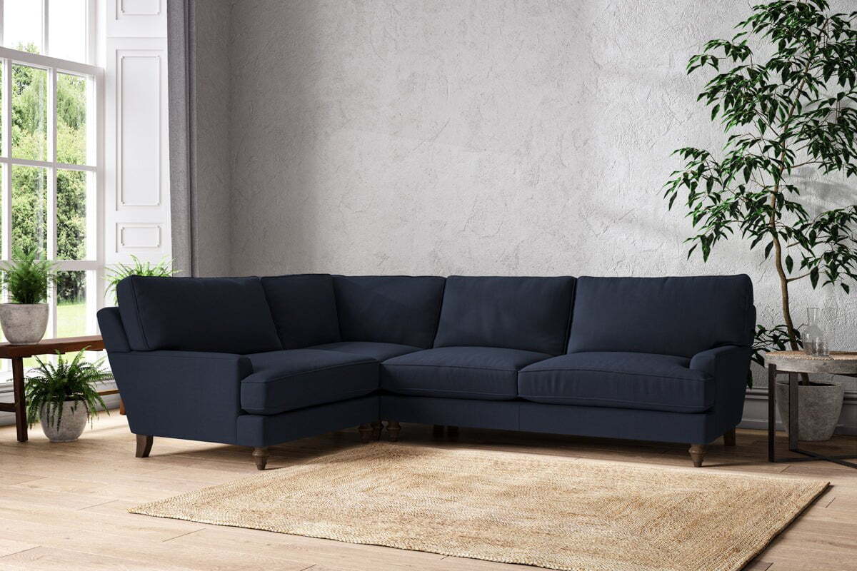 Marri Grand Left Hand Corner Sofa - Brera Linen Indigo