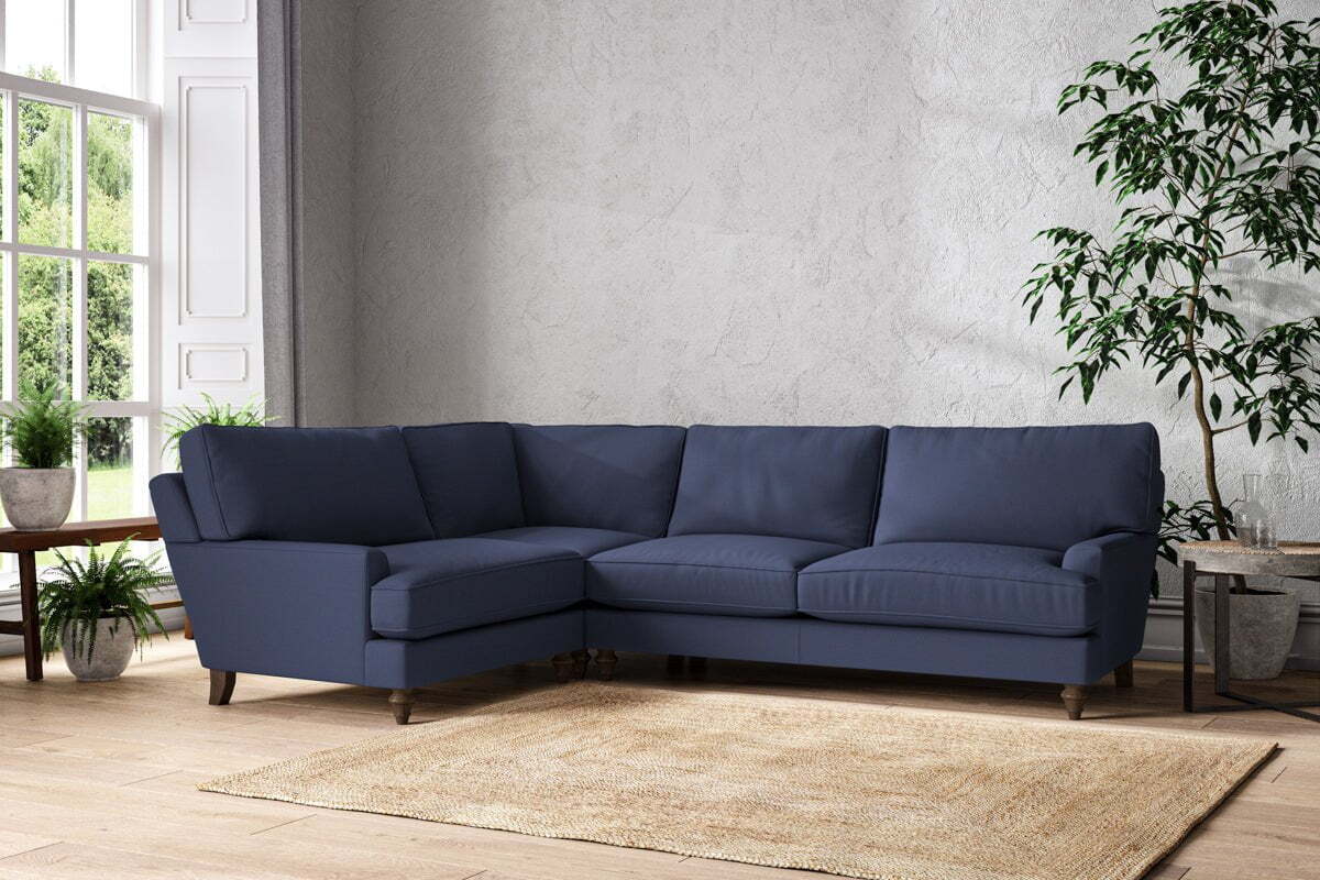 Marri Grand Left Hand Corner Sofa - Recycled Cotton Navy
