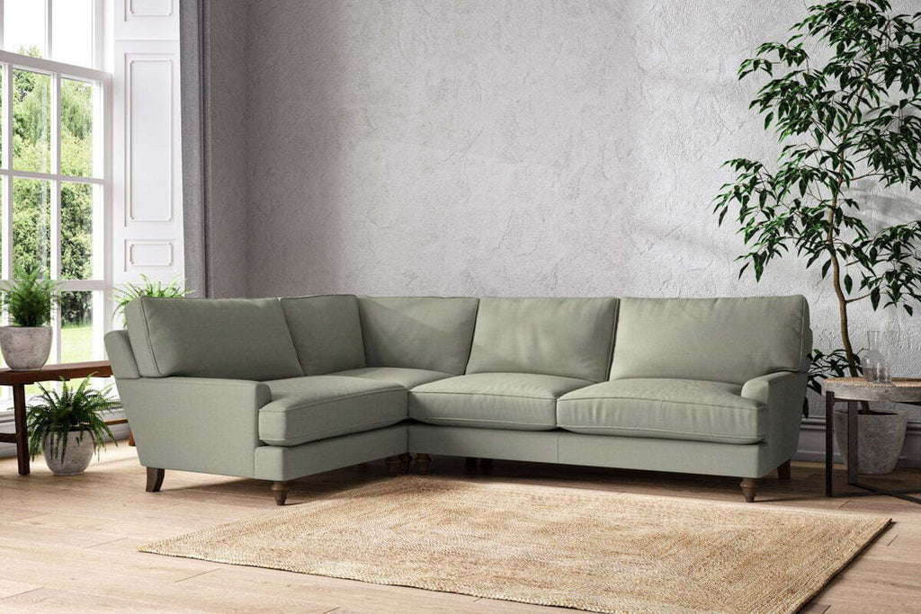 Marri Grand Left Hand Corner Sofa - Recycled Cotton Seaspray