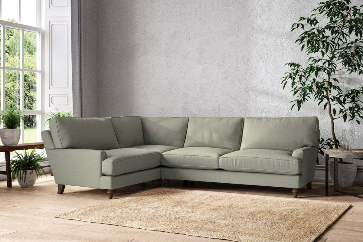 Marri Grand Left Hand Corner Sofa - Recycled Cotton Seaspray