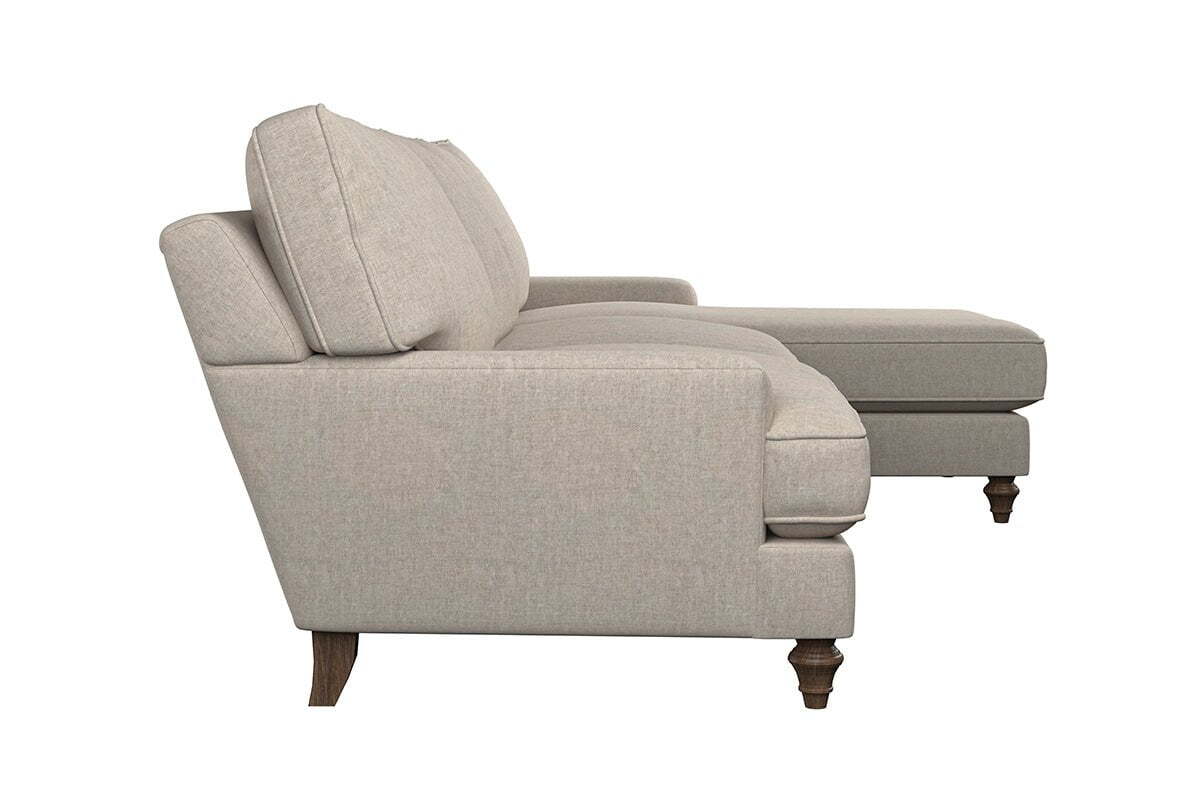 Marri Grand Right Hand Chaise Sofa - Brera Linen Chestnut