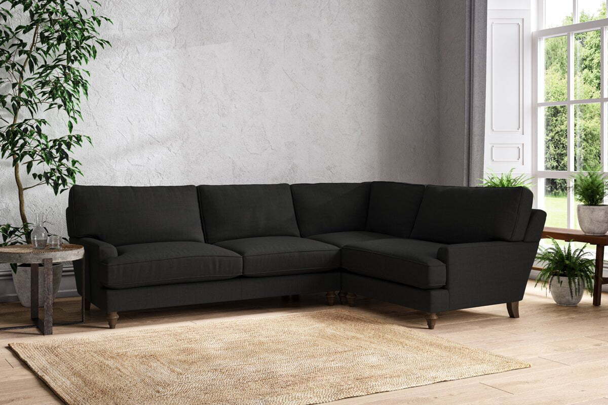 Marri Grand Right Hand Corner Sofa - Brera Linen Charcoal